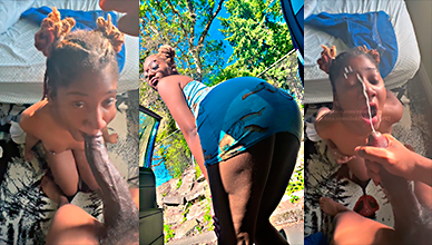 Ella saca esa carga de esa polla gruesa en 3 minutos