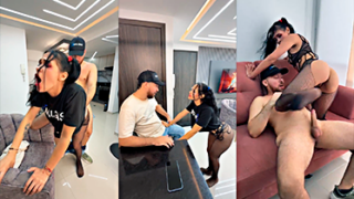 Hace todo lo posible para ganar con el disfraz de Harley Quinn en Carnaval