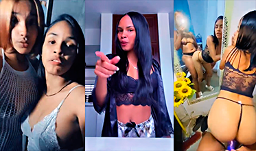 Angélica dominicana La De Los Gallos Cantando con una Lesbiana