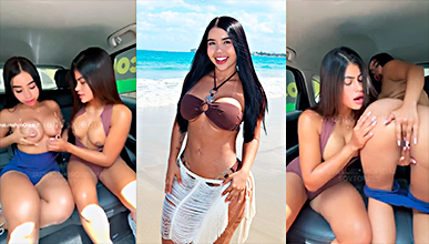 Lorena y la  Lesbiana SoyTorres se cojen en el carro