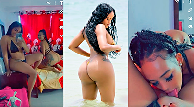 Maldita perra trágatelo todo le dice el negro de gran polla