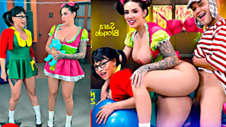 Chavo se destroza follando en trios con Popis y Chilindrina